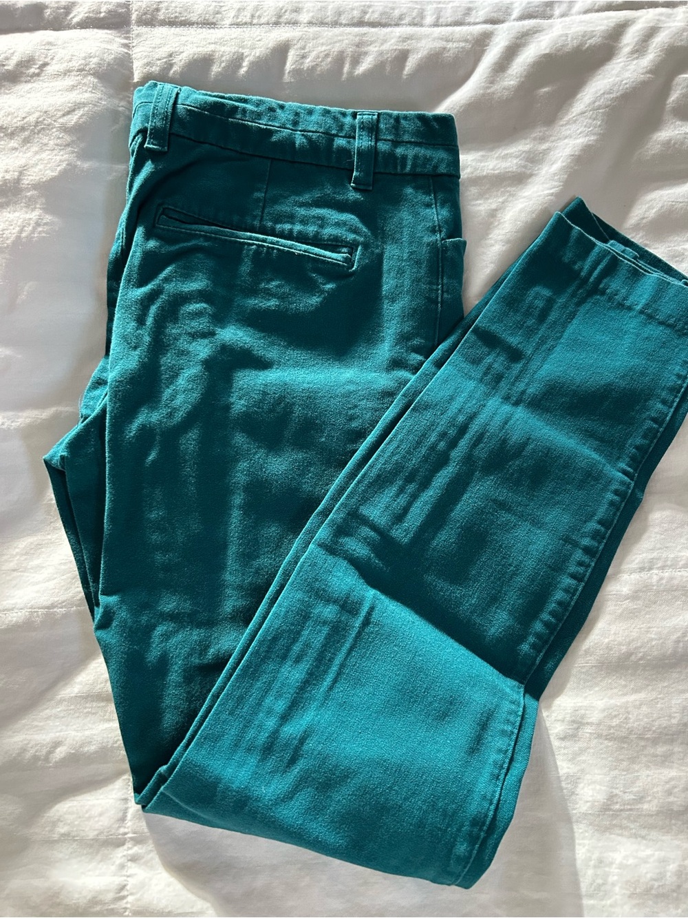 GAP Women's Teal Ankle-Length Cropped Pants